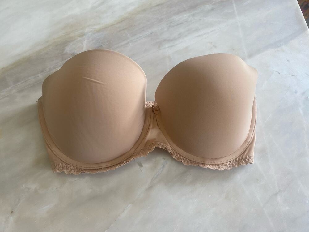 Aerie 36DD Bra Beige Real Happy Strapless Underwire Back Closure